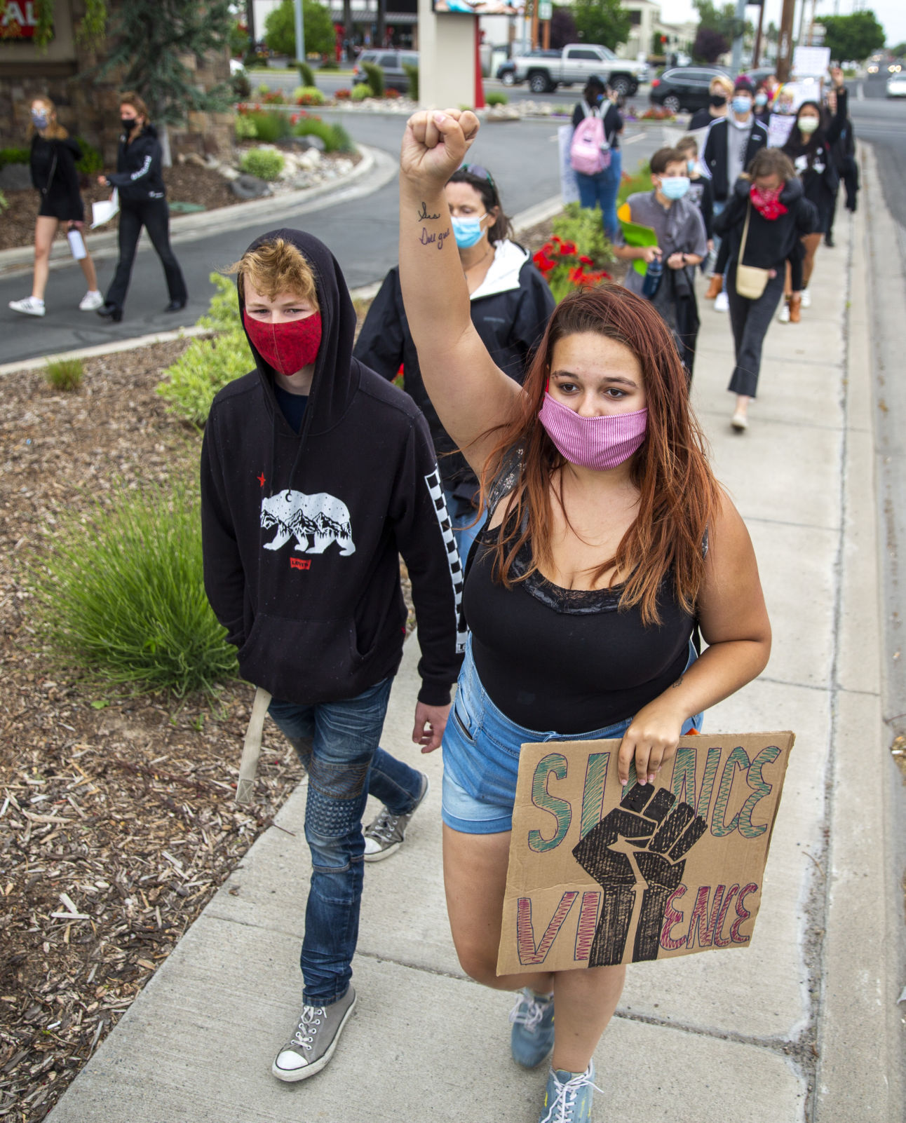 Citizens gather to protest police brutality